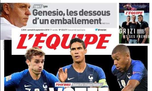 Francia, per L'Equipe sono tre i bleus in lizza per il Pallone d'Oro