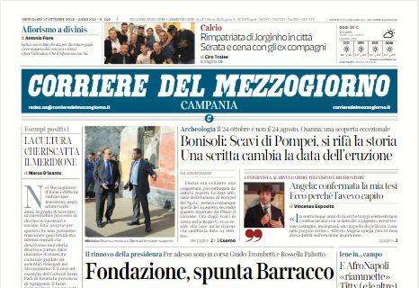 Corriere del Mezzogiorno sul Napoli: "Rimpatriata di Jorginho in città"