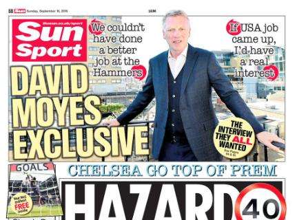Il Sun celebra il Chelsea di Sarri e Hazard: "Pericolo 40"