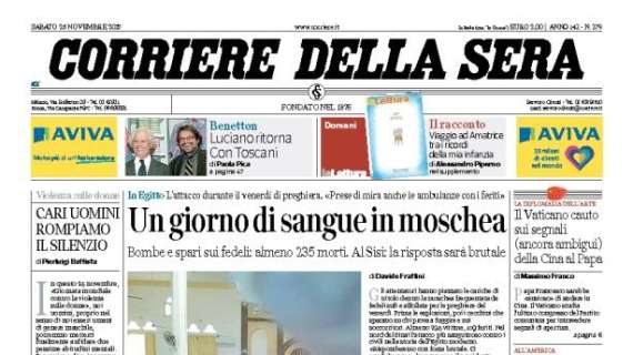 Il Corriere della Sera: “L'Italia a due velocità”