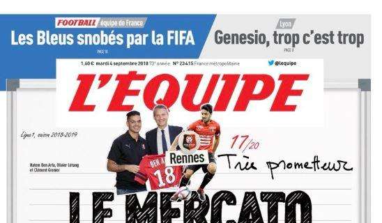L'Equipe e le pagelle del mercato: "PSG insufficiente. Marsiglia ok"