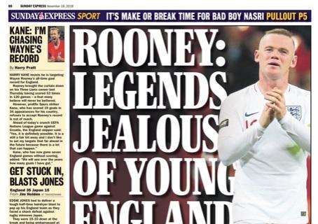 Sunday Express: "Rooney: le leggende sono gelose dei giovani inglesi"