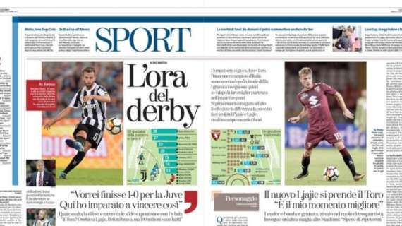 La Stampa verso la gara tra Juve e Toro: "L'ora del derby"