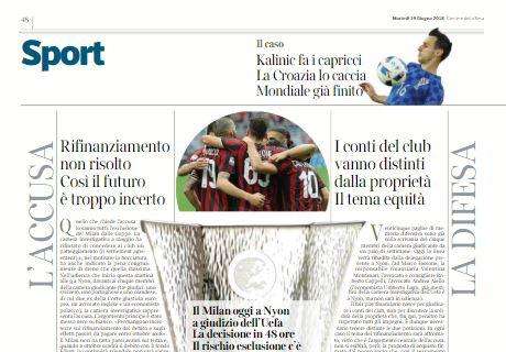 Il Corriere della Sera e il futuro del Milan in Europa: "Dentro o fuori"