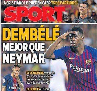 Sport stuzzica O Ney: "Dembélé meglio di Neymar"