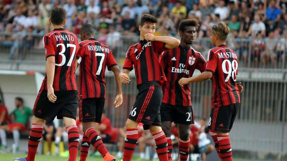 Milan, cinque gol nell'amichevole alla Pro Piacenza