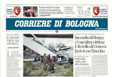Il Corriere di Bologna in prima pagina: "Una buona partenza"