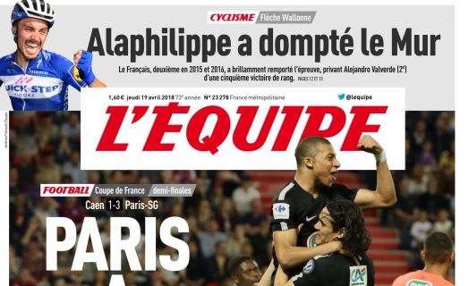 L'Equipe sulla Coppa di Francia: "Paris ha ancora fame"