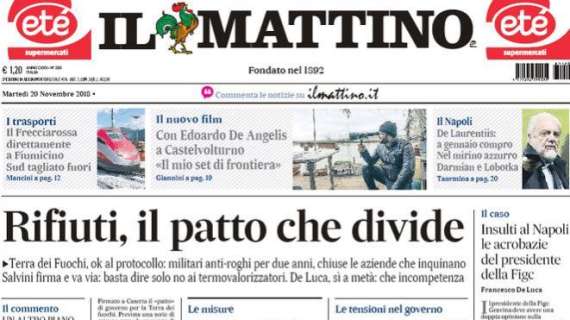 Il Mattino, De Laurentiis: "A gennaio compro"