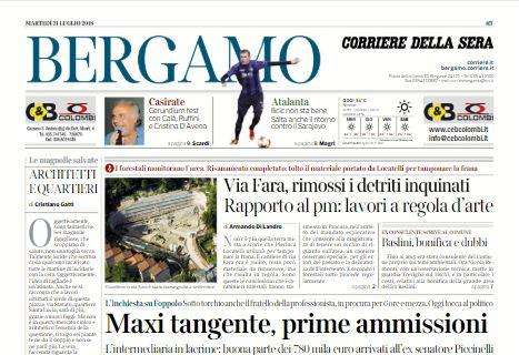 Corriere Bergamo sull'Atalanta: "Ilicic non sta bene: out col Sarajevo"