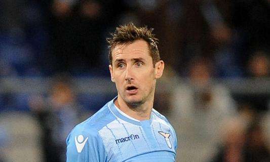 Lazio, segnano tutti gli attaccanti ma non Klose: otto mesi di digiuno