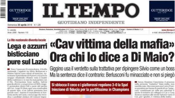 Roma, Il Tempo in prima pagina: "A Liverpool una Roma Schick"
