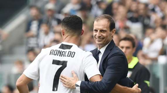 Juve, Allegri: "Ronaldo in panchina con me contro l'Atalanta"