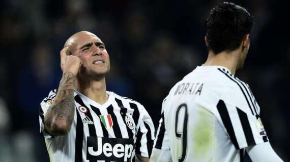 Fotonotizia - Juventus, il gol di Zaza e l'esultanza per il gol dell'1-0