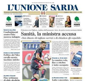 L'Unione Sarda: "E' la serata di Cagliari-Milan"