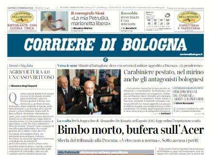 Il Corriere di Bologna titola: "Arriva Saputo. E' l'ora delle scelte"