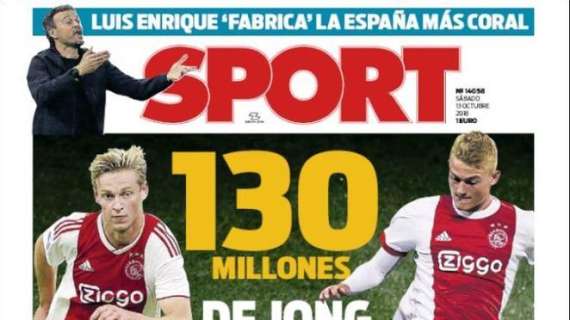 Barcellona, Sport fissa il prezzo: "130 milioni, de Jong e de Ligt"