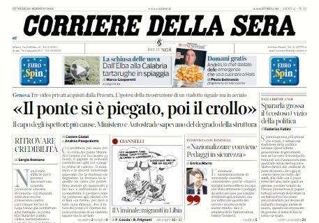 Il Corriere della Sera sulla Serie A: "L'Inter stecca al debutto"