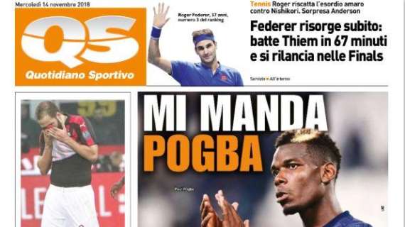 L'apertura del QS sulla Juventus: "Mi manda Pogba"