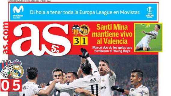 Real Madrid, AS titola: "Manotazo alla crisi"