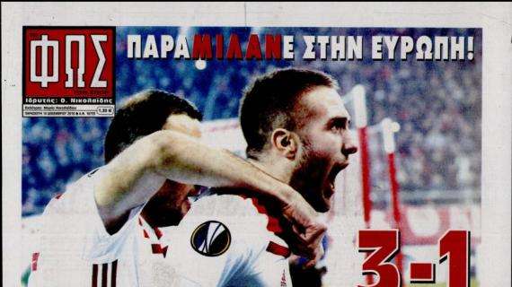 "Europa, Olympiacos": stampa greca celebra l'impresa contro il Milan