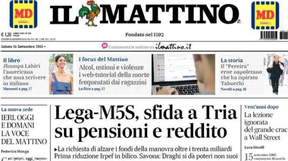Napoli, Il Mattino apre con Ancelotti: "Cambiamo testa"