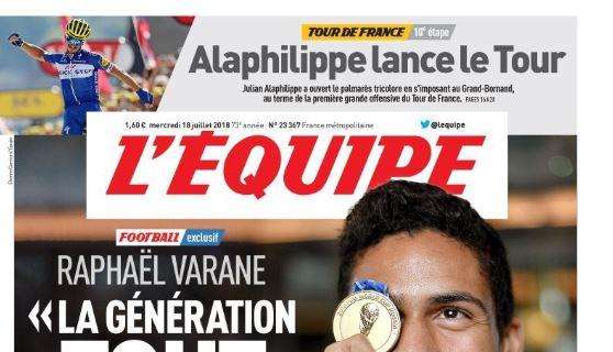 L'Equipe intervista Varane: "La génération tout pour l'équipe"