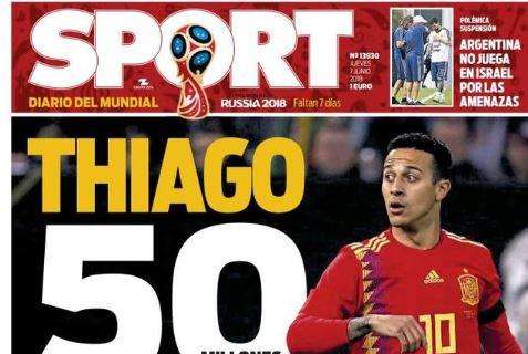 Barcellona, Sport: "Per Thiago Alcantara 50 milioni più Digne"