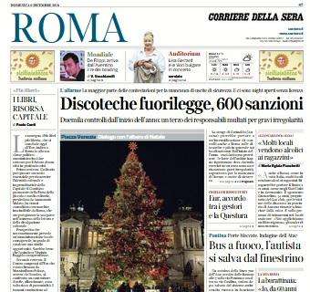 Corriere della Sera: "Roma e Lazio, stesso destino nella follia"