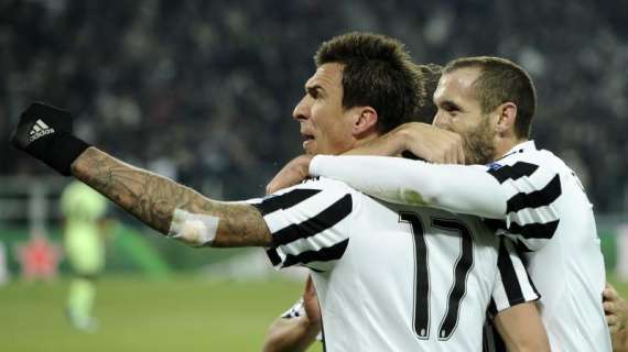 Juventus avanti all'intervallo: a segno Mandzukic, City sotto 1-0