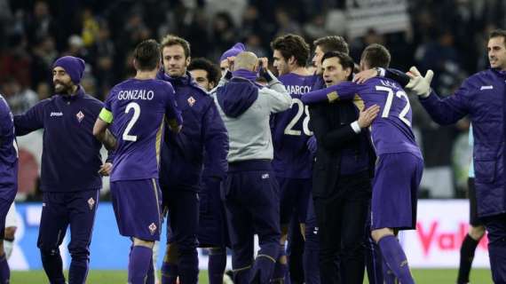 Fotogallery Fiorentina - I gol e le esultanze dei viola per l'impresa di Torino