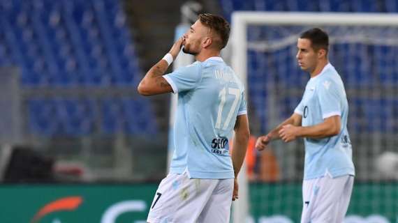 Lazio-Cagliari 2-0 all'intervallo, decide la doppietta di Immobile
