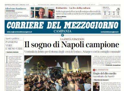 Il Corriere del Mezzogiorno: "Il sogno di Napoli campione"