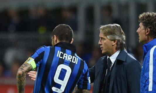 Inter, Mancini: "Icardi? Non mi preoccupa, tornerà presto a segnare"