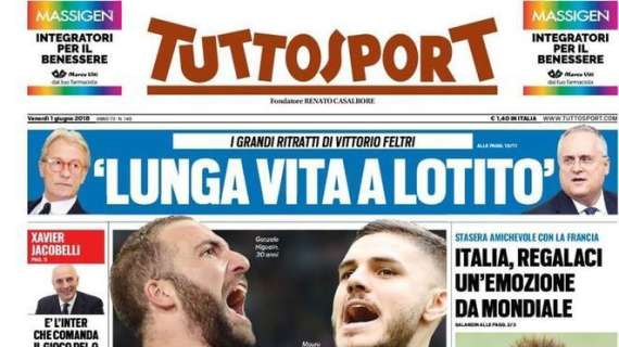Tuttosport: "Italia, regalaci un'emozione da Mondiale"