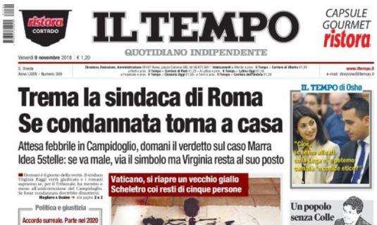 Il Tempo in prima pagina: "La Lazio fa fuori il Marsiglia romanista"