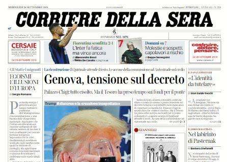 Corriere della Sera: "L'Inter fa fatica ma vince ancora"
