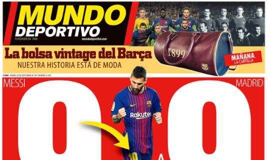 Mundo Deportivo e la sfida tra Messi e il Real Madrid: "9 a 9"
