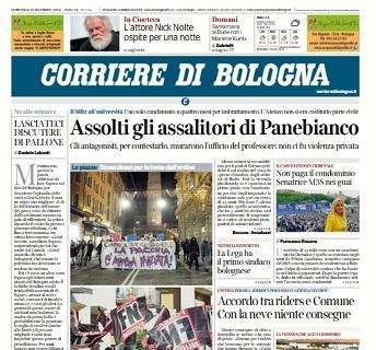 Corriere di Bologna: "Saputo: 'Disgustose le minacce ai dirigenti'"