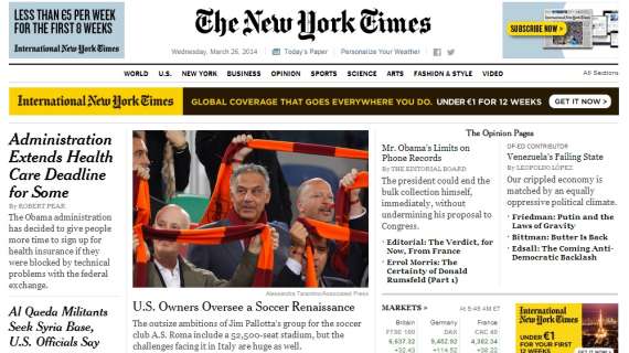 Roma, il NYTimes e la rinascita del club di Pallotta