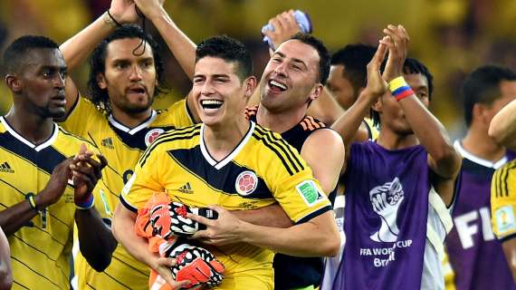 Fotonotizia - Colombia, le festa della squadra per la qualificazione ai quarti