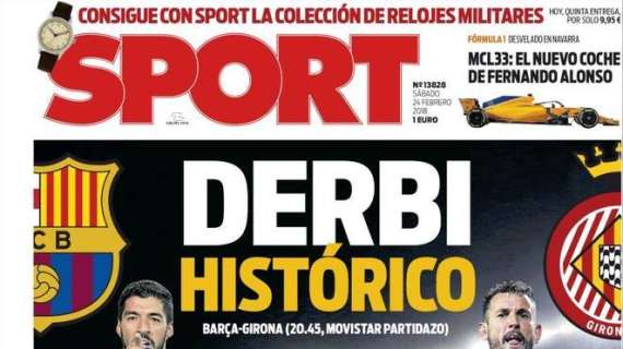 Sport su Barcellona-Girona: "Derby storico"
