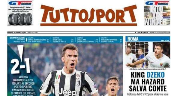 L'apertura di Tuttosport: "Juve, ci pensa Mandzukic"