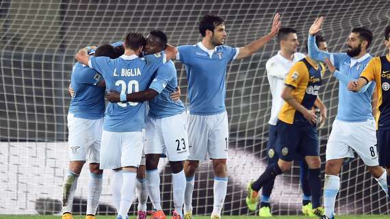 Fotonotizia - Hellas Verona-Lazio 1-1 le esultanze di Lulic e Toni