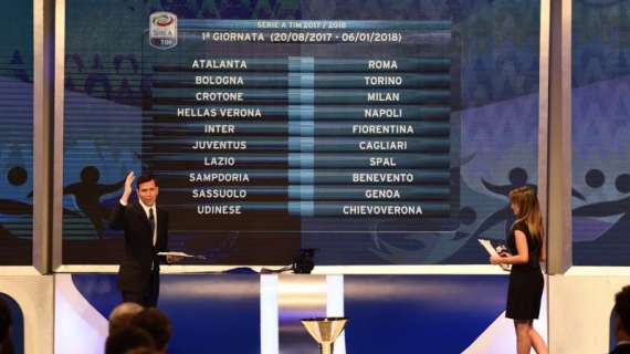 Serie A, 1° turno: Inter-Fiorentina, Juve-Cagliari, Hellas-Napoli