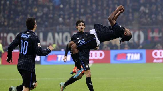 Fotonotizia - Inter, l'esultanza di Obi dopo il gol al 61'