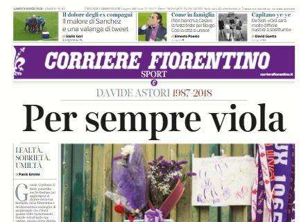 Il Corriere Fiorentino ricorda Astori: "Per sempre viola"