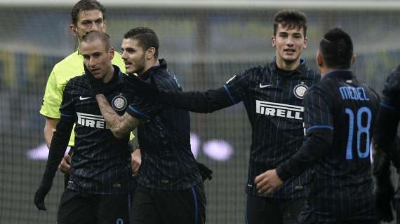 Fotonotizia - Inter-Lazio 2-2, le esultanze di Anderson, Kovacic e Palacio