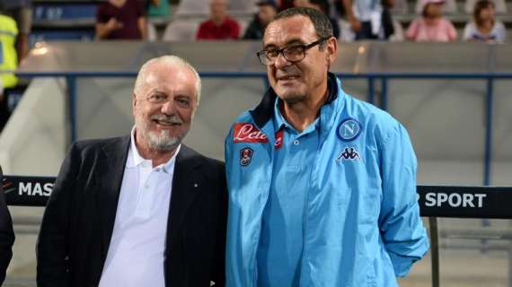 Napoli, De Laurentiis: "Sarri può perdere anche 5/6 partite. Serve tempo"