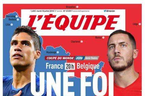 L'Equipe e il derby Mondiale tra Francia e Belgio: "Una fede"